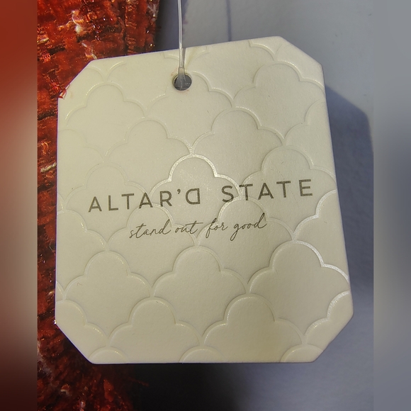 NWT-Altar'd State Chic Red Tweed Ruffled Mini Dress Size XL - Picture 5 of 9